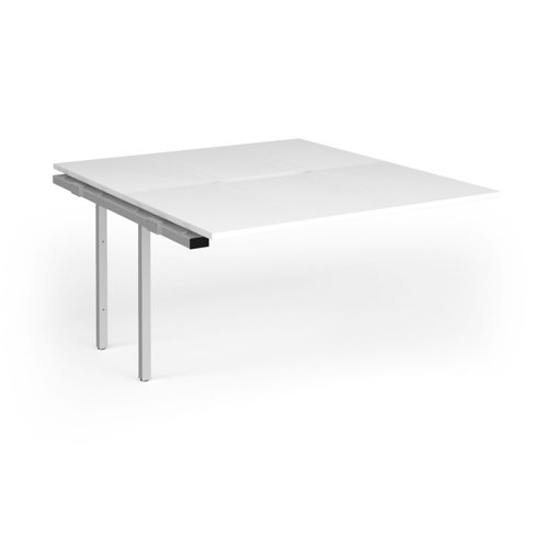 Connex Goal-Post 1400 x 1600 x 725mm Back to Back Add On Bay - Silver Frame / White Top