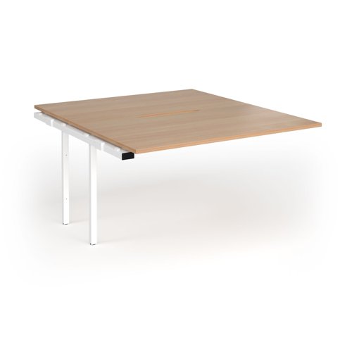 Connex Goal-Post 1400 x 1600 x 725mm Back to Back Add On Bay - White Frame / Beech Top