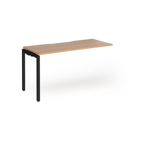 Connex Goal-Post 1400 x 600 x 725mm Single Add On Bay - Black Frame / Beech Top