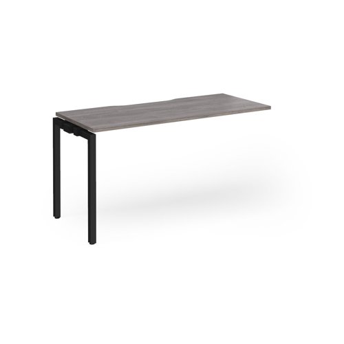 Connex Goal-Post 1400 x 600 x 725mm Single Add On Bay - Black Frame / Grey Oak Top