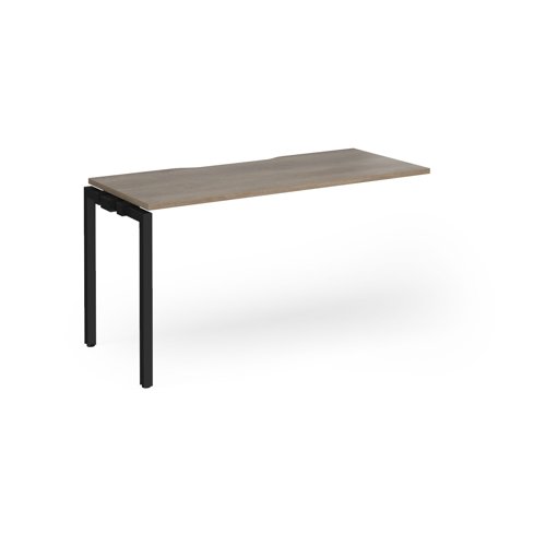 Connex Goal-Post 1400 x 600 x 725mm Single Add On Bay - Black Frame / Nebraska Oak Top