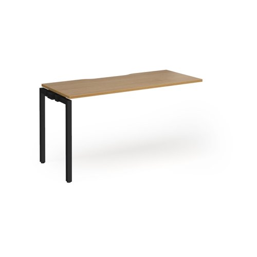 Connex Goal-Post 1400 x 600 x 725mm Single Add On Bay - Black Frame / Oak Top