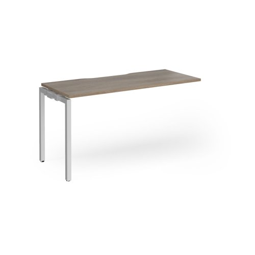 Connex Goal-Post 1400 x 600 x 725mm Single Add On Bay - Silver Frame / Nebraska Oak Top