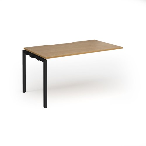 Connex Goal-Post 1400 x 800 x 725mm Single Add On Bay - Black Frame / Oak Top