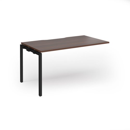 Connex Goal-Post 1400 x 800 x 725mm Single Add On Bay - Black Frame / Walnut Top