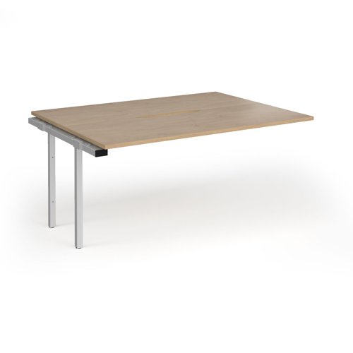 Connex Goal-Post 1600 x 1200 x 725mm Back to Back Add On Bay - Silver Frame / Kendal Oak Top