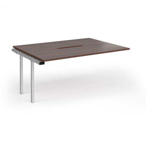 Connex Goal-Post 1600 x 1200 x 725mm Back to Back Add On Bay - Silver Frame / Walnut Top