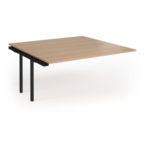 Connex Goal-Post 1600 x 1600 x 725mm Back to Back Add On Bay - Black Frame / Beech Top