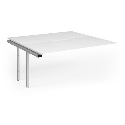 Connex Goal-Post 1600 x 1600 x 725mm Back to Back Add On Bay - Silver Frame / White Top