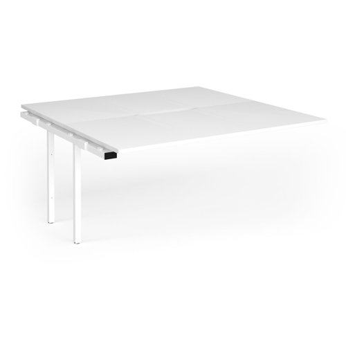 Connex Goal-Post 1600 x 1600 x 725mm Back to Back Add On Bay - White Frame / White Top