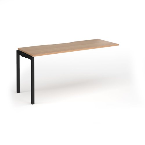 Connex Goal-Post 1600 x 600 x 725mm Single Add On Bay - Black Frame / Beech Top