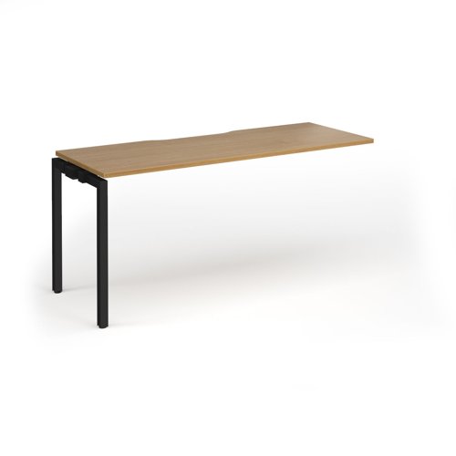 Connex Goal-Post 1600 x 600 x 725mm Single Add On Bay - Black Frame / Oak Top