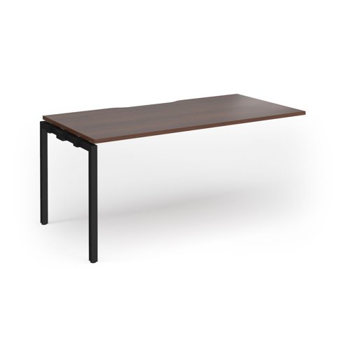 Connex Goal-Post 1600 x 800 x 725mm Single Add On Bay - Black Frame / Walnut Top