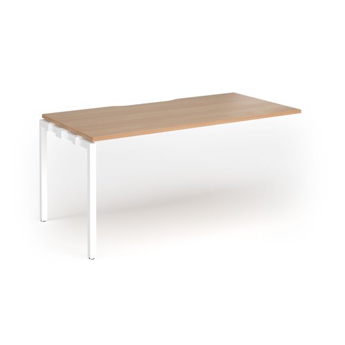 Connex Goal-Post 1600 x 800 x 725mm Single Add On Bay - White Frame / Beech Top