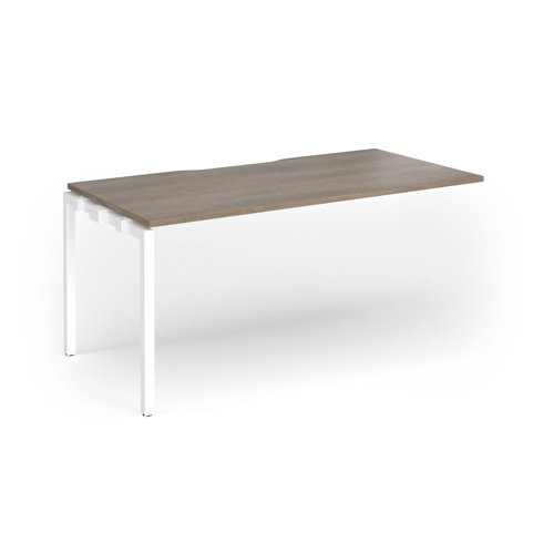 Connex Goal-Post 1600 x 800 x 725mm Single Add On Bay - White Frame / Nebraska Oak Top