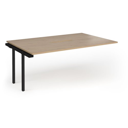 Connex Goal-Post 1800 x 1200 x 725mm Back to Back Add On Bay - Black Frame / Kendal Oak Top