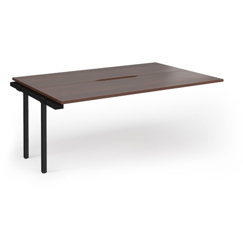 Connex Goal-Post 1800 x 1200 x 725mm Back to Back Add On Bay - Black Frame / Walnut Top