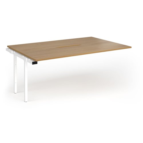 Connex Goal-Post 1800 x 1200 x 725mm Back to Back Add On Bay - White Frame / Oak Top