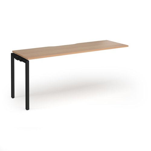 Connex Goal-Post 1800 x 600 x 725mm Single Add On Bay - Black Frame / Beech Top