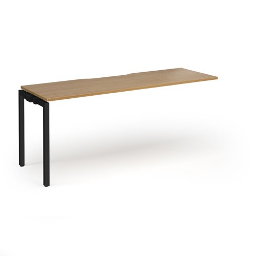 Connex Goal-Post 1800 x 600 x 725mm Single Add On Bay - Black Frame / Oak Top