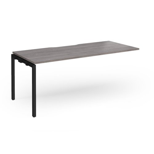 Connex Goal-Post 1800 x 800 x 725mm Single Add On Bay - Black Frame / Grey Oak Top