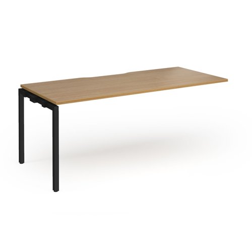 Connex Goal-Post 1800 x 800 x 725mm Single Add On Bay - Black Frame / Oak Top