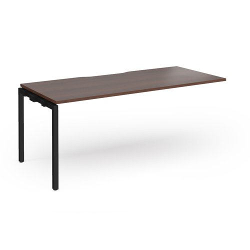 Connex Goal-Post 1800 x 800 x 725mm Single Add On Bay - Black Frame / Walnut Top