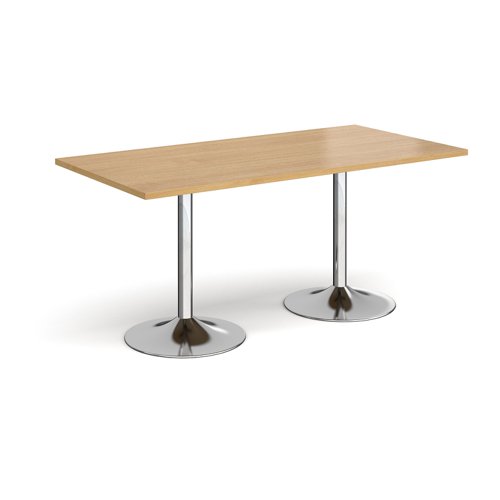 Genoa rectangular dining table with trumpet base