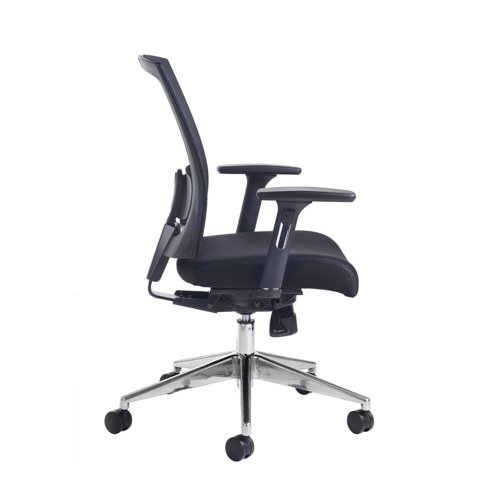 Gemini mesh task chair with adjustable arms - black | GEM301K2 | Dams International