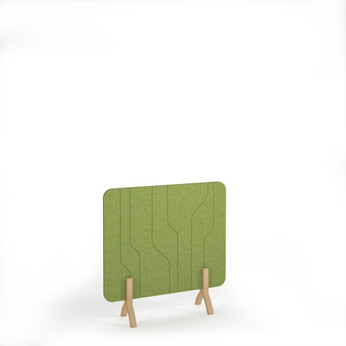 Grain Acoustic Floor Standing Screen Wooden Legs 1200w 1200h - Fruit Green
