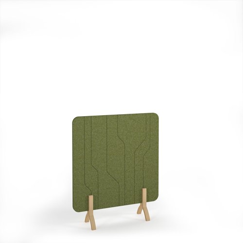 Grain Acoustic Floor Standing Screen Wooden Legs 1200w 1400h - Reed Green