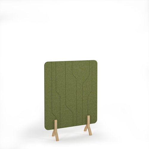 Grain Acoustic Floor Standing Screen Wooden Legs 1200w 1600h - Reed Green