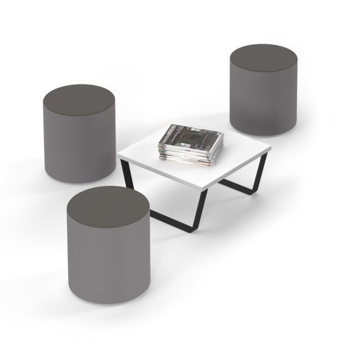 Groove modular breakout seating - forecast grey body with present grey top  GR01-FG-PG