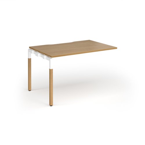 Connex Goal-Post Wooden 1200 x 800 x 725mm Single Add On Bay - White Frame / Oak Top