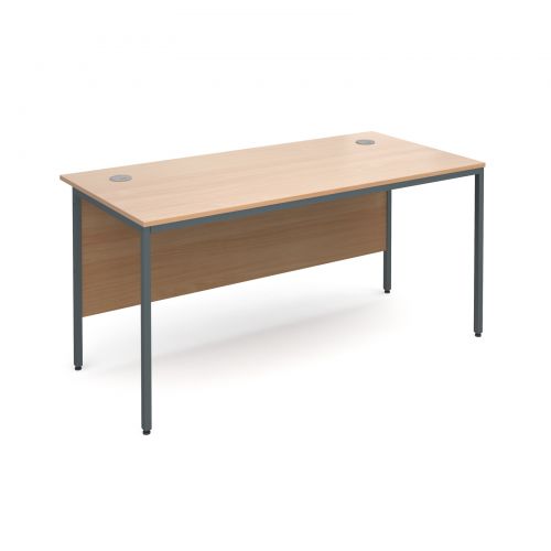 Maestro H-Frame straight desk 1532mm - beech
