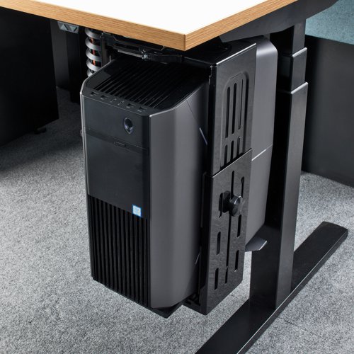 HLCPU-K Halo large under desk CPU holder - black