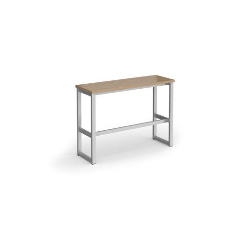 Otto Poseur benching solution high bench 1050mm wide - silver frame and kendal oak top