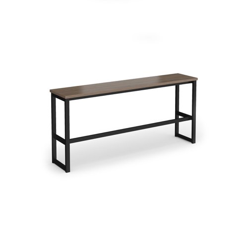 Otto Poseur benching solution high bench 1650mm wide - black frame and barcelona walnut top