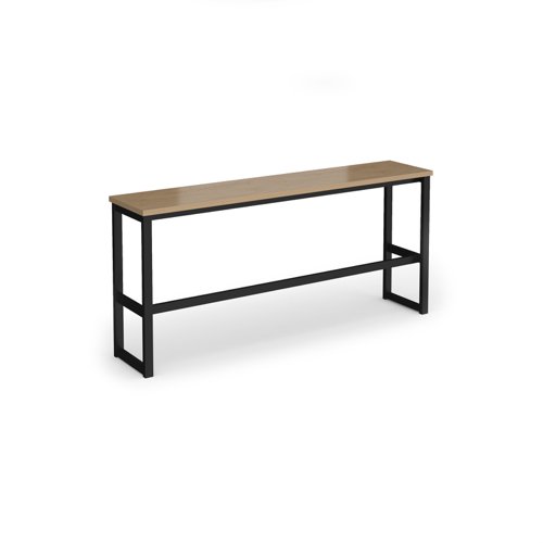 Otto Poseur benching solution high bench 1650mm wide - black frame and kendal oak top