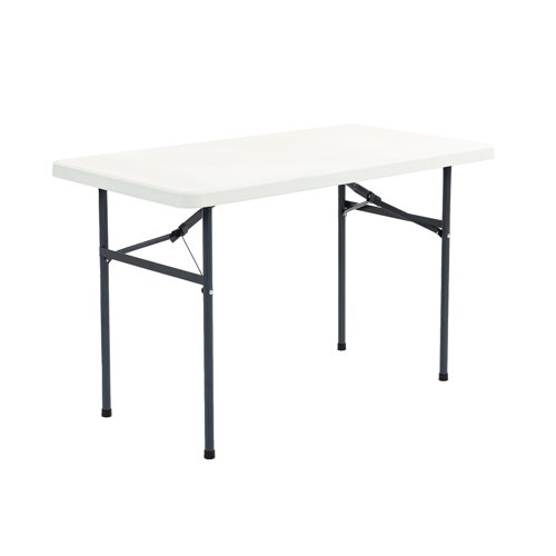 Hoya steel framed table with blow moulded top - 1220 wide