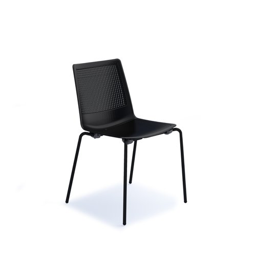 Harmony multi-purpose chair with black 4 leg frame - black