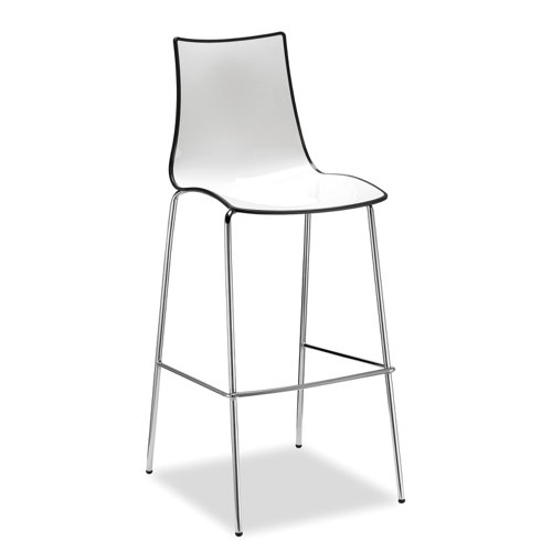 Gecko Shell Dining Stool With Chrome Legs Anthracite