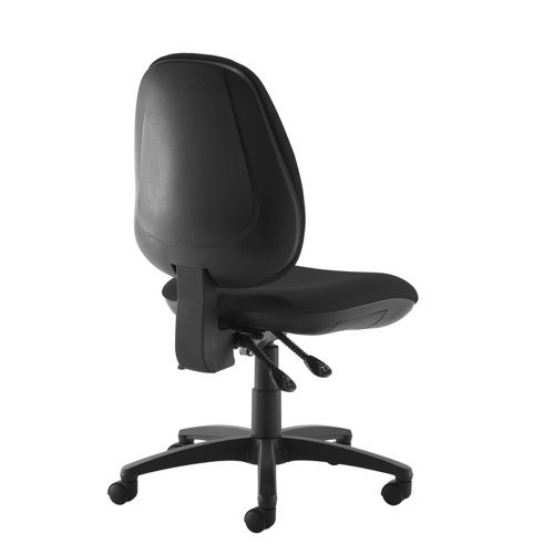 Jota XL fabric back operator chair with no arms - black