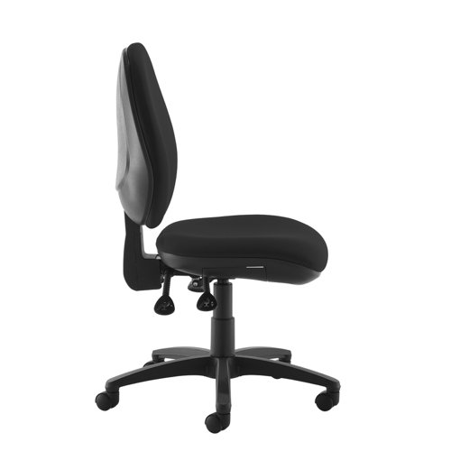 Jota XL fabric back operator chair with no arms - black