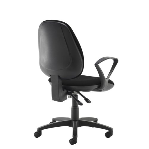 Jota XL fabric back operator chair with fixed arms - black Office Chairs JH43-000-BLK
