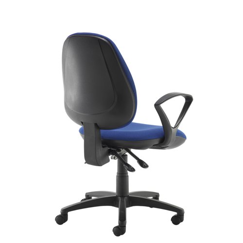 JH43-000-BLU Jota XL fabric back operator chair with fixed arms - blue