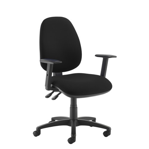 Jota XL fabric back operator chair with adjustable arms - black Office Chairs JH44-000-BLK