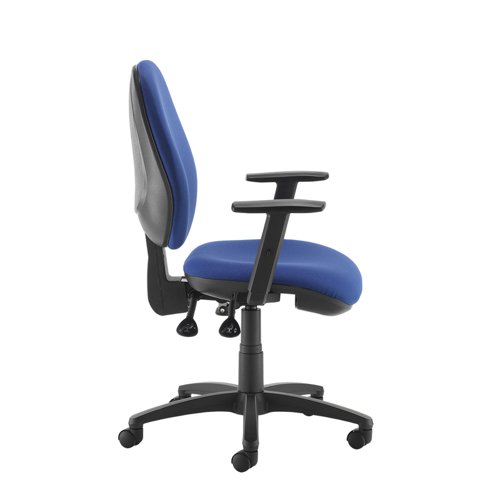 Jota XL fabric back operator chair with adjustable arms - blue Office Chairs JH44-000-BLU