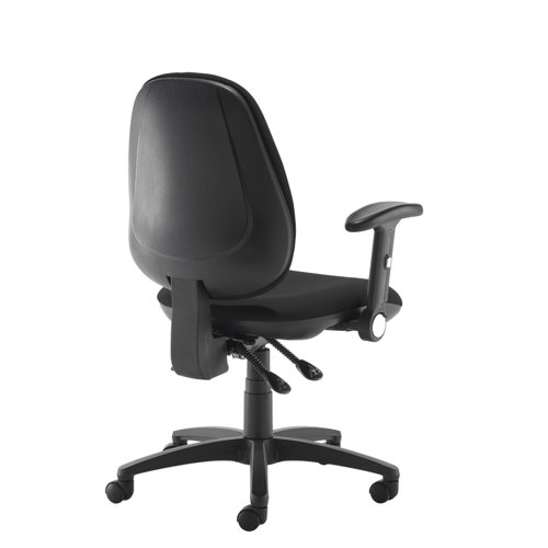 Jota XL fabric back operator chair with folding arms - black  JH46-000-BLK