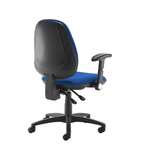 Jota XL fabric back operator chair with folding arms - blue  JH46-000-BLU